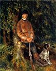 Dog Canvas Paintings - Alfred Berard And His Dog
